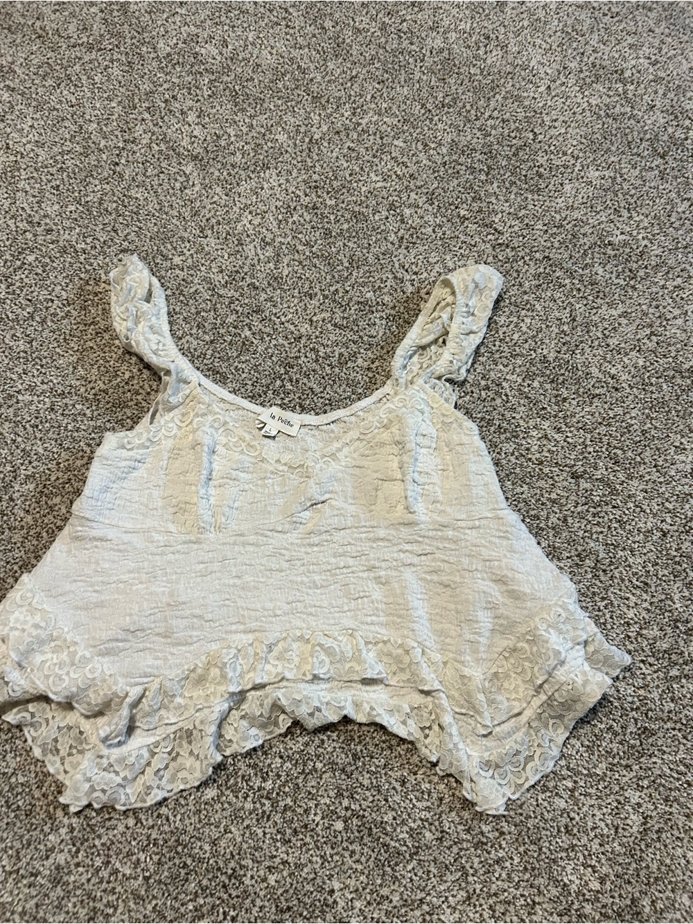 Girly White Lace Top L